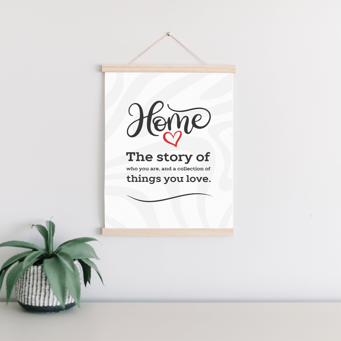 Home Story Hanging Canvas